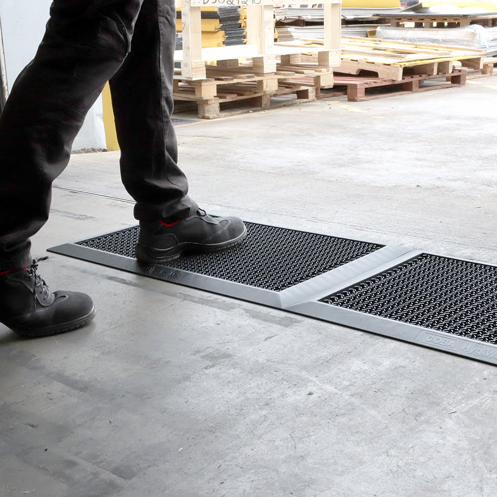 disinfectant mat in warehouse